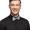 Bow tie Glitter silver