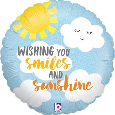 Betallic 18" Smiles & Sunshine Holographic Foil Balloon