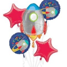 Blast off Balloon Bouquet 5pcs