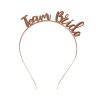 Team Bride Rose Gold Headband