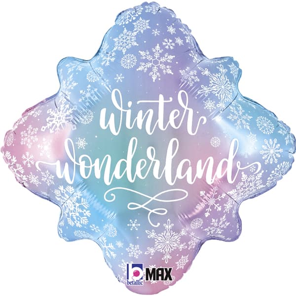 18″ Winter Wonderland Snowflake Foil Balloons