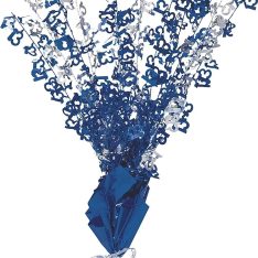 Birthday Balloon Weight Spray Centrepiece - 13th Blue & Silver
