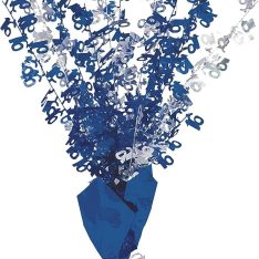 Birthday Balloon Weight Spray Centrepiece - 16th Blue & Silver