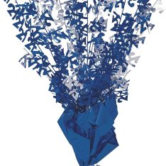 Birthday Balloon Weight Spray Centrepiece - 21st Blue & Silver