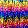 3pcs 2M X 1M Metallic Tinsel Curtains Aluminium Foil Flow Silk Curtain, Rainbow Wave