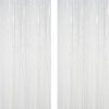3pcs 2M X 1M Metallic Tinsel Curtains Aluminium Foil Flow Silk Curtain, White
