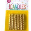 Gold Spiral Candles