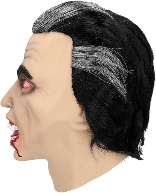 Count of the Vampire- Horror Mask for Adults Made of Latex, Mask for Halloween and Carnival - Image 3