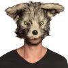 Plush wolf half mask- Horror Mask for Adults Made of Latex, Mask for Halloween and Carnival