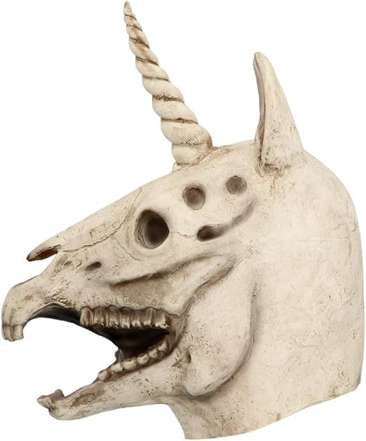 Unicorn Skull Head- Horror Mask for Adults Made of Latex, Mask for Halloween and Carnival - Image 3