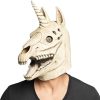 Unicorn Skull Head- Horror Mask for Adults Made of Latex, Mask for Halloween and Carnival