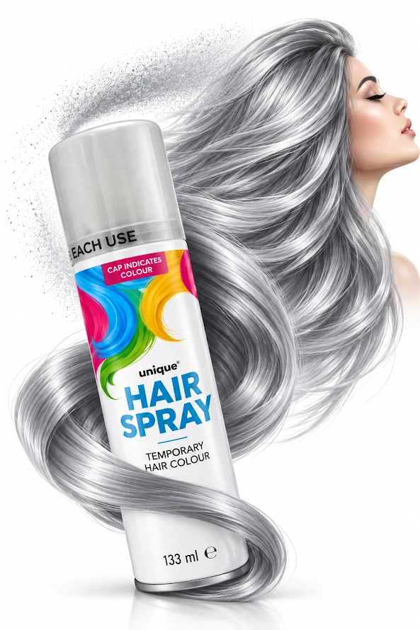 Silver Glitter Hair Spray