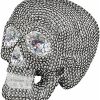 Sparkle Skull Halloween Decor or Spooky Graveyard Ground Decoration