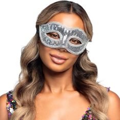 Silver Venetian Eye Mask for Costume Accessory for Halloween, Masquerades, Fancy Dress, Carnival and Themed Parties