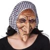 Witch with hood- Horror Mask for Adults Made of Latex, Mask for Halloween and Carnival