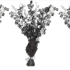 Birthday Balloon Weight Spray Centrepiece - 13th Black & Silver