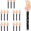Glitz Black Fountain Candles, Pack of 15