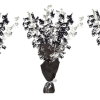 Birthday Balloon Weight Spray Centrepiece - 16th Black & Silver
