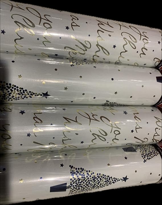 Christmas Wrapping Paper 4 x 2M/4 x 4M/4 x 7M/ 4 x 8M Rolls (Multicolour, 2M (Design 1)) - Image 2