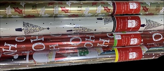 Christmas Wrapping Paper 4 x 2M/4 x 4M/4 x 7M/ 4 x 8 MRolls (Multicolour, 2M (Design 5)) - Image 2