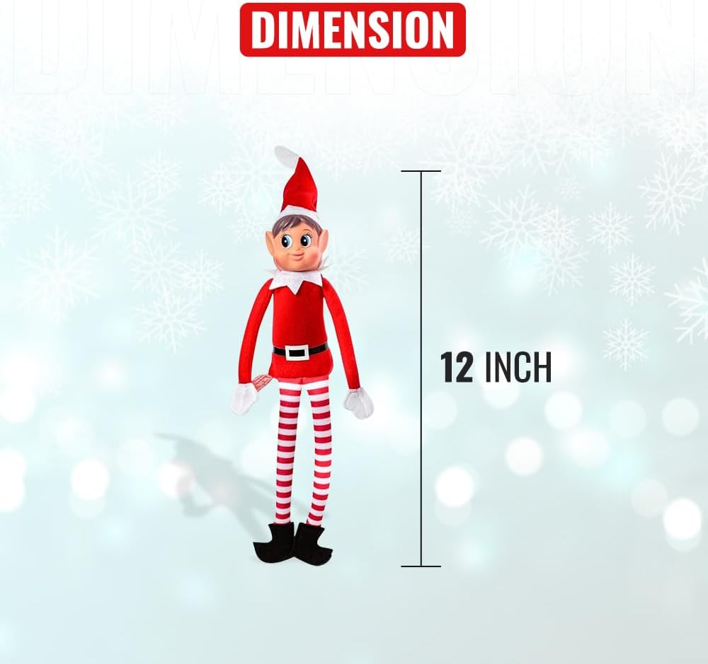 Red Girl Vinyl Face Elf - Pack of 3 - Image 3