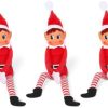 Red Girl Vinyl Face Elf - Pack of 3