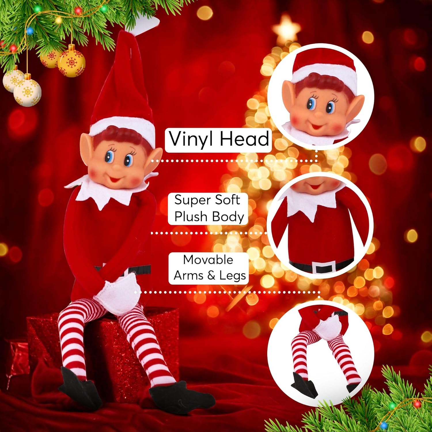 Red Boy Vinyl Face Elf - Image 5