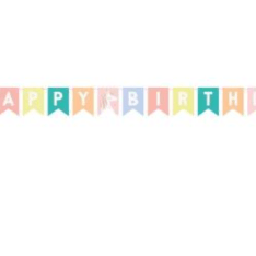 Unicorn Sparkle Shaped Happy Birthday Cardboard Letter Banner