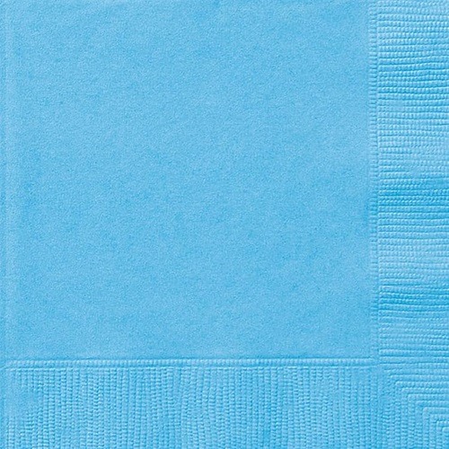 16cm Baby Blue Paper Napkins, Pack of 20