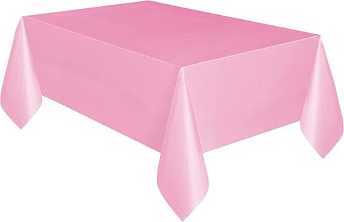 Baby Pink Plastic Tablecloth