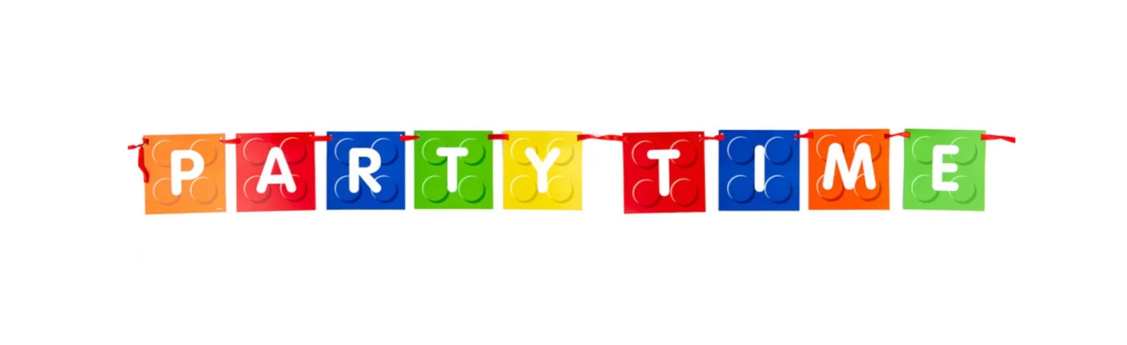 Building Blocks Party Time Banner