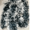 11cm Christmas Black/white Tinsel Garland Pack of 3