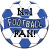 Navy Blue & White No. 1 Football Fan Badge