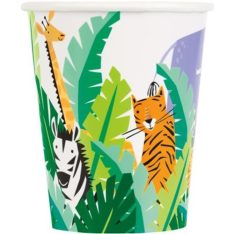 Animal Safari Paper Cups 270ml - Pack of 8