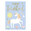 Dainty Unicorn Invitations with Envelopes - Pack of 8