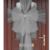 Silver Door Ribbon Bows