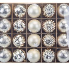 Gold Luxury Baubles in Gift Box SET OF 20 CHAMPAGNE