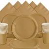 Gold Disposable Party Tableware Set