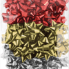 72 Piece Christmas Metallic Gift Bows with Peel-Off Self-Adhesive Backing (Mixed)