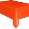 Orange Plastic Tablecloth