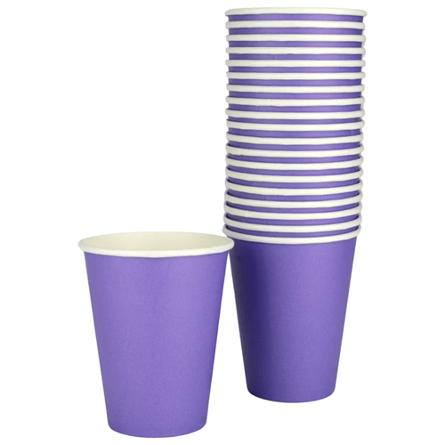 Paper Cups – 266 ml – Purple- Pack of 14
