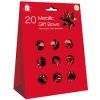 Red Metallic Gift Bows - Pack of 80