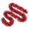 11cm Christmas Red Tinsel Garland Pack of 3