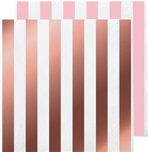 16cm Rose Gold Paper Napkins, Pack of 20