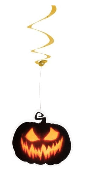 Halloween Creepy Pumpkin Swirl Hanging Decoration - Image 3