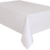 White Plastic Tablecloth