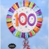 Glitz 100th 18" Foil Birthday Balloon