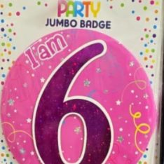 Jumbo Pink Badge Age 6