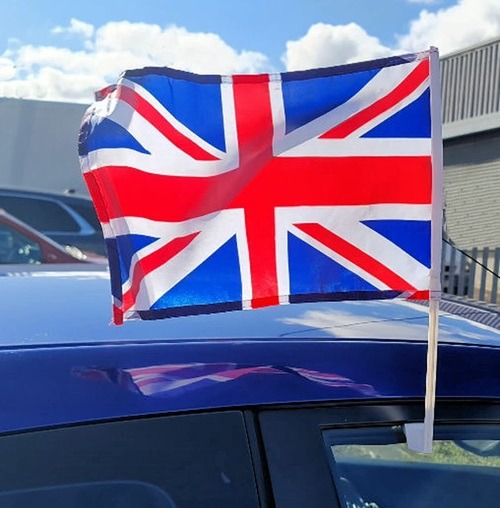 Union Jack Car Flags - 2pcs - Image 2