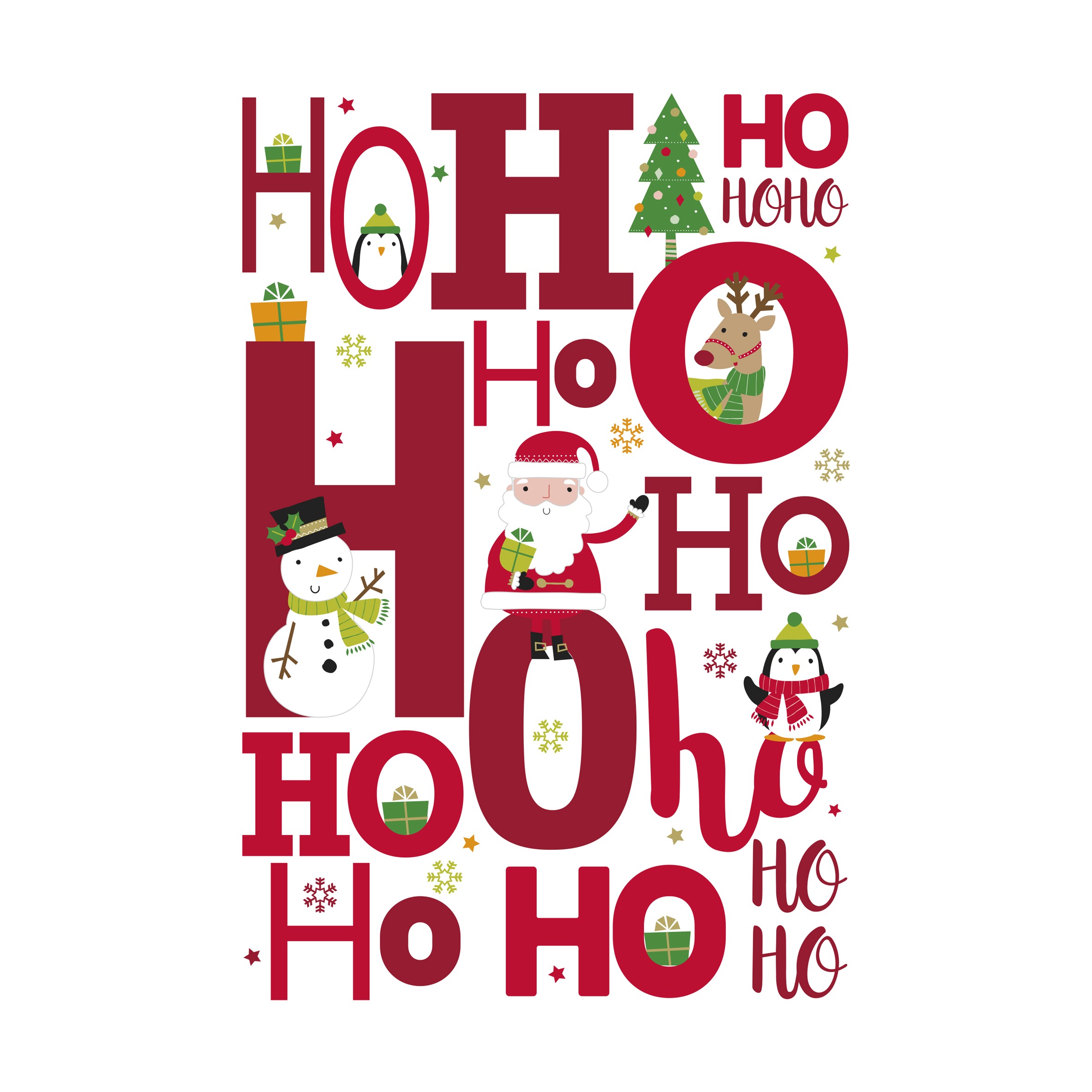 Christmas Oblong Gift Set Box - Ho Ho Ho Size 2 -X-35918-BXC - Image 2
